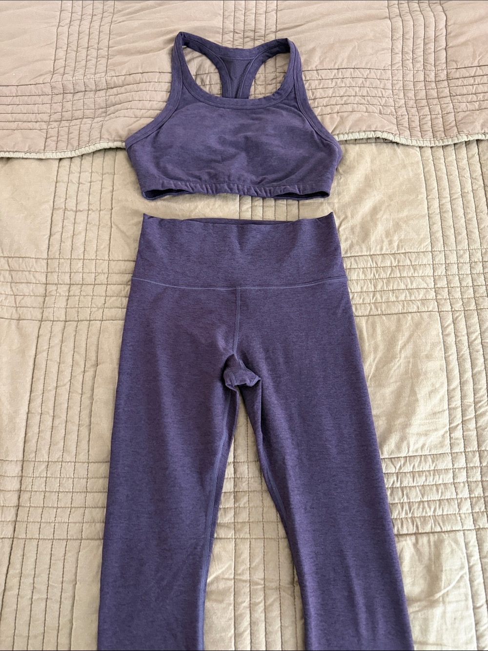 High-Waist Burga dy Women's Leggings & Sports Bra Workout Set - Size S